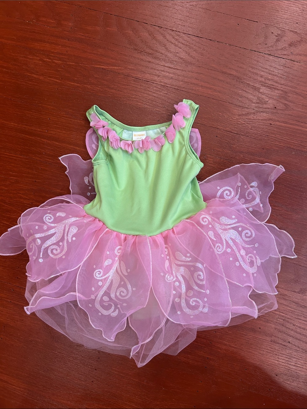 Gymboree Green and Pink Flower Tutu Dress - Picture 7 of 9
